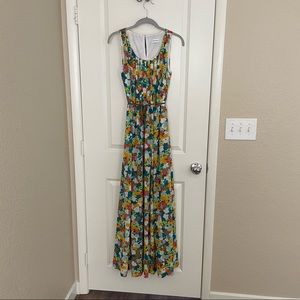 Calvin Klein Pleated Sleeveless Maxi Dress